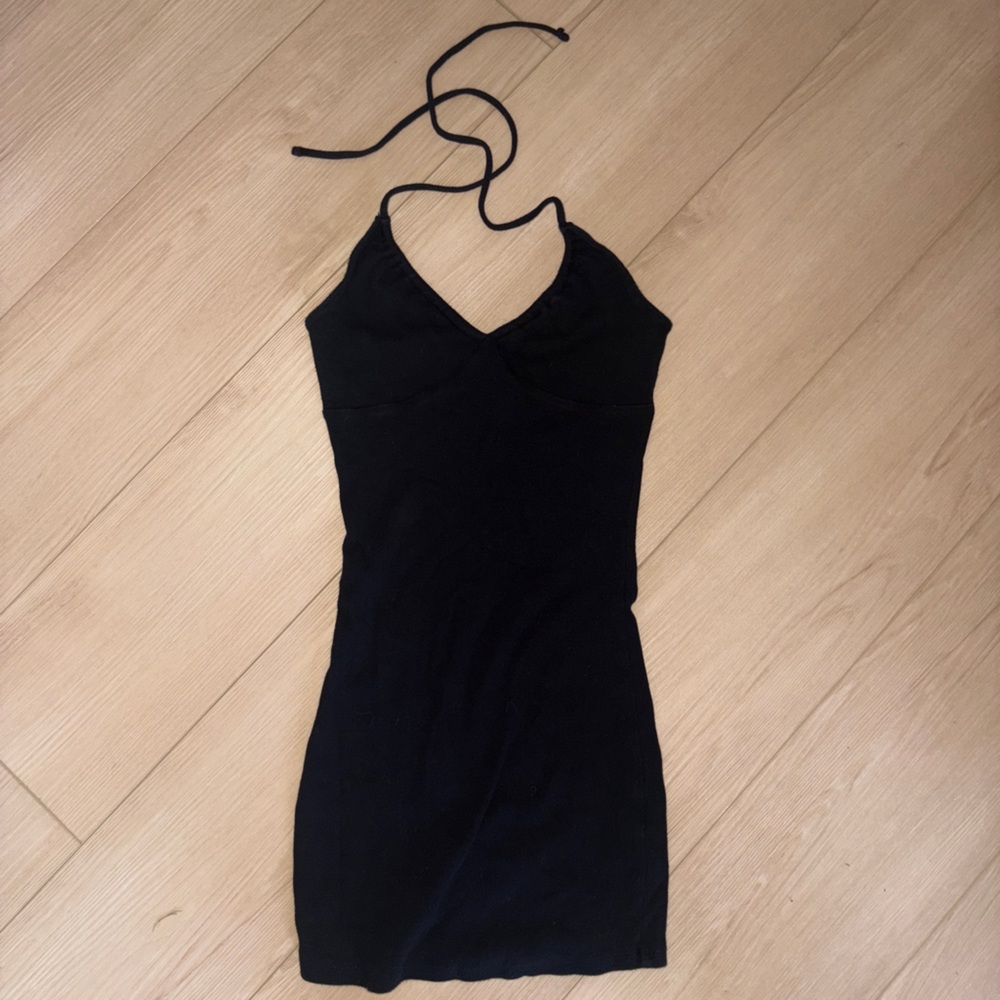 Garage Charcoal Halter Neck Dress